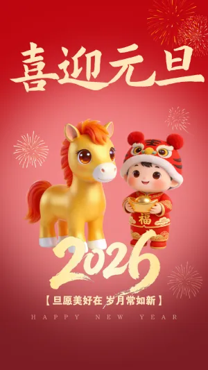 元旦节祝福贺卡