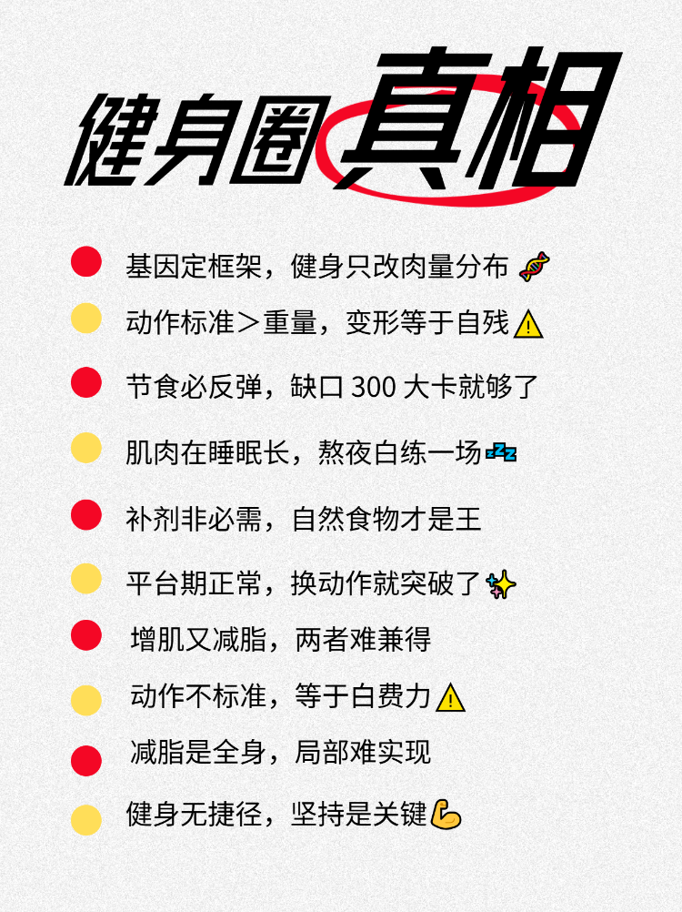 关于健身的大实话