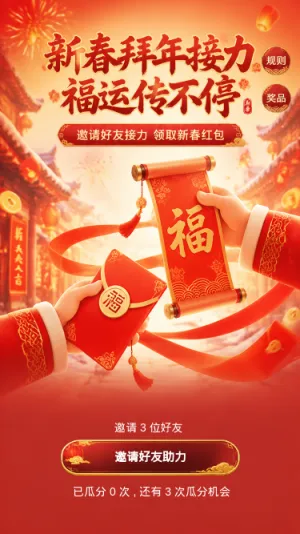 新春拜年接福